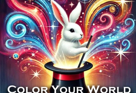 Poster of a rabbit coming out of a hat with the text Dan Dan the Magic man. Color your world with magic! Magic, Live animals, storytelling, fun. Saturday July 12th 10:00 am at Abilene Public Library