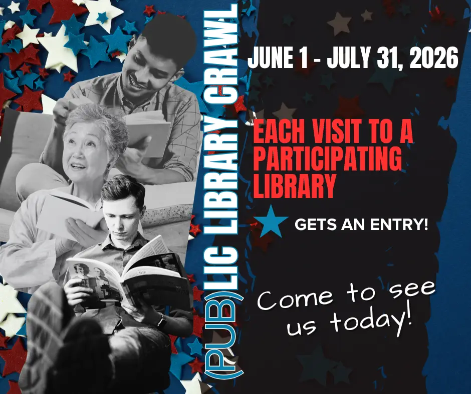 Library Crawl poster June 1 - July 31 2026