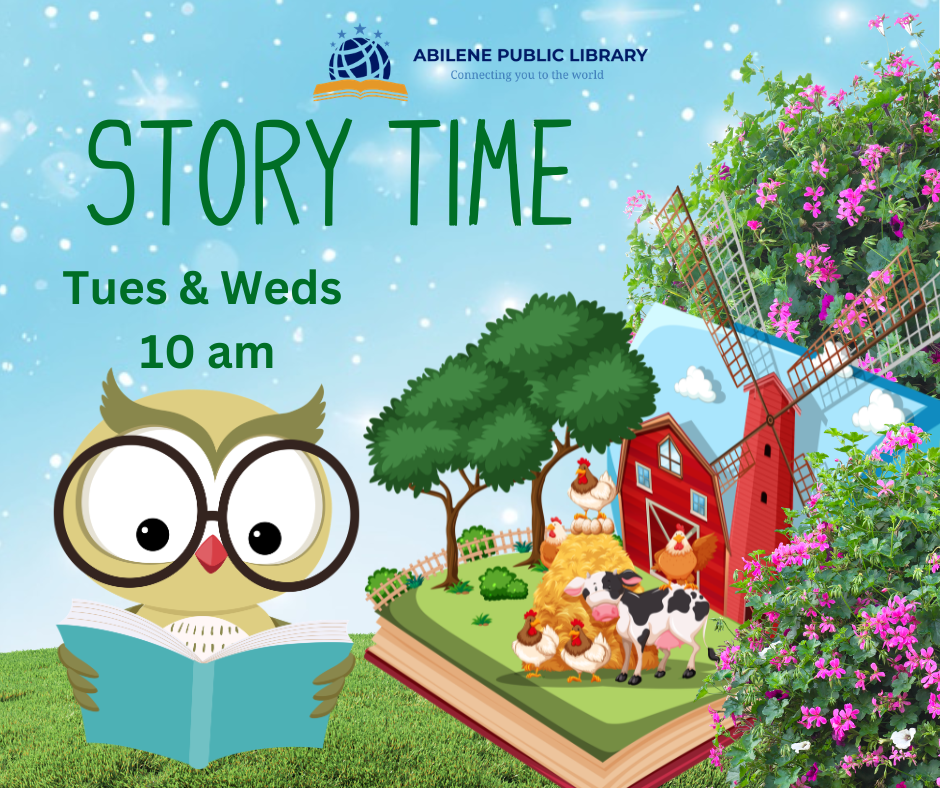 Owl reading a book with a pop up book in background